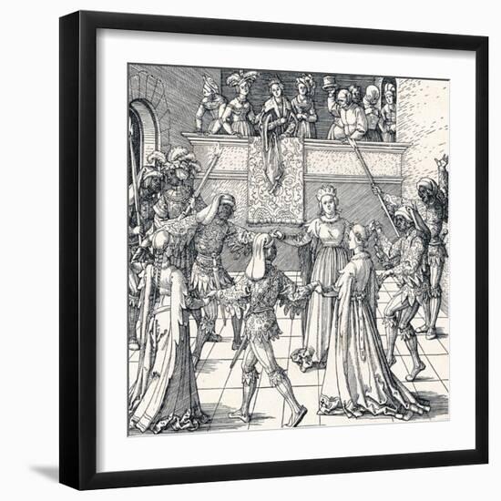 Dance by Torchlight, Augsburg, 1516-Albrecht Dürer-Framed Giclee Print