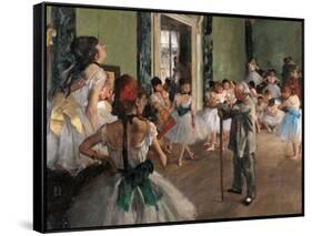 Dance Class-Edgar Degas-Framed Stretched Canvas