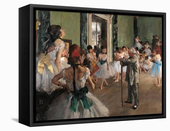 Dance Class-Edgar Degas-Framed Stretched Canvas