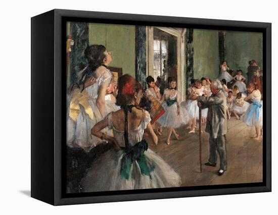 Dance Class-Edgar Degas-Framed Stretched Canvas