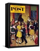 "Dance Cotillion" Saturday Evening Post Cover, April 28, 1951-Amos Sewell-Framed Stretched Canvas