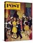 "Dance Cotillion" Saturday Evening Post Cover, April 28, 1951-Amos Sewell-Stretched Canvas