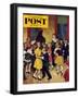 "Dance Cotillion" Saturday Evening Post Cover, April 28, 1951-Amos Sewell-Framed Giclee Print