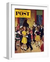 "Dance Cotillion" Saturday Evening Post Cover, April 28, 1951-Amos Sewell-Framed Giclee Print