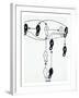 Dance Diagram [2] [Fox Trot: “The Double Twinkle—Man], 1962-Andy Warhol-Framed Art Print