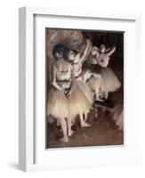 Dance Foyer at Opera (Paris)-Edgar Degas-Framed Art Print