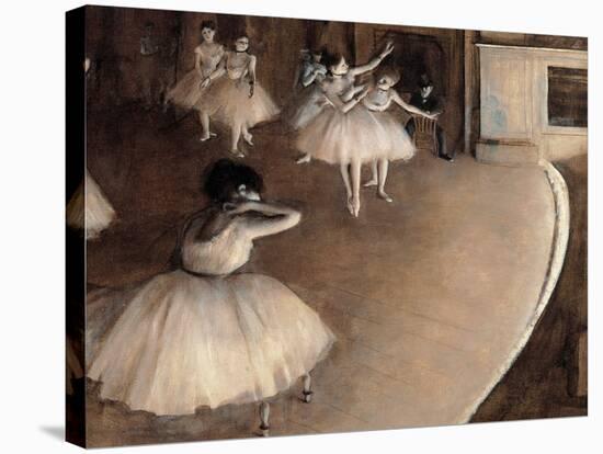 Dance Foyer at Opéra (Paris)-Edgar Degas-Stretched Canvas
