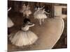 Dance Foyer at Opera (Paris)-Edgar Degas-Mounted Art Print