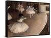 Dance Foyer at Opera (Paris)-Edgar Degas-Framed Stretched Canvas