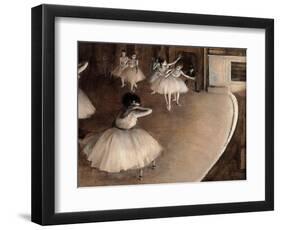 Dance Foyer at Opera (Paris)-Edgar Degas-Framed Art Print