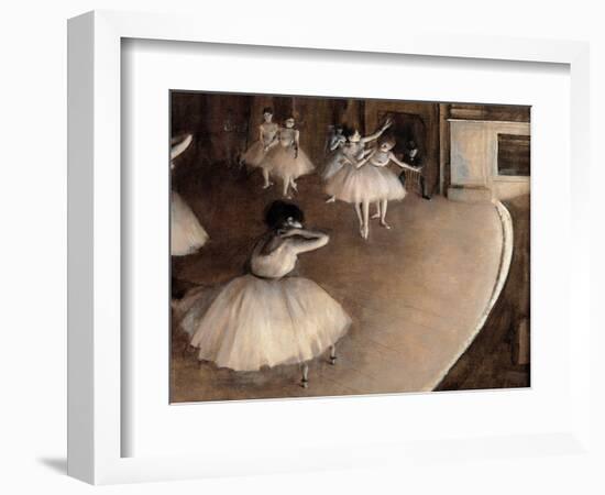 Dance Foyer at Opera (Paris)-Edgar Degas-Framed Art Print
