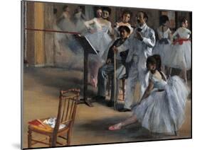 Dance Foyer at the Opera-Edgar Degas-Mounted Giclee Print