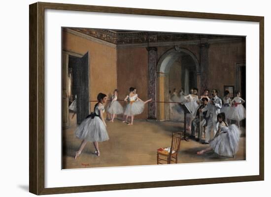 Dance Foyer at the Opera-Edgar Degas-Framed Art Print