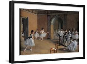 Dance Foyer at the Opera-Edgar Degas-Framed Art Print