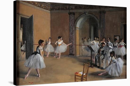 Dance Foyer at the Opera-Edgar Degas-Stretched Canvas