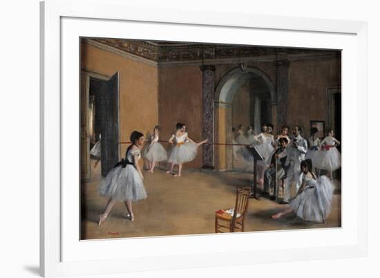 Dance Foyer at the Opera-Edgar Degas-Framed Premium Giclee Print