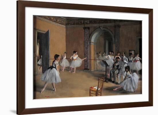 Dance Foyer at the Opera-Edgar Degas-Framed Premium Giclee Print