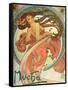 Dance (From the Series the Art), 1898-Alphonse Mucha-Framed Stretched Canvas