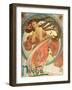 Dance (From the Series the Art), 1898-Alphonse Mucha-Framed Premium Giclee Print