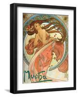 Dance (From the Series the Art), 1898-Alphonse Mucha-Framed Premium Giclee Print