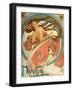 Dance (From the Series the Art), 1898-Alphonse Mucha-Framed Premium Giclee Print