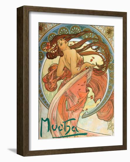 Dance (From the Series the Art), 1898-Alphonse Mucha-Framed Giclee Print