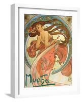 Dance (From the Series the Art), 1898-Alphonse Mucha-Framed Giclee Print