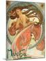 Dance (From the Series the Art), 1898-Alphonse Mucha-Mounted Giclee Print