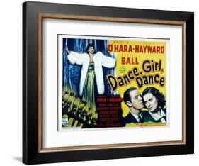 Dance, Girl, Dance, Lucille Ball, Louis Hayward, Maureen O'Hara, 1940-null-Framed Art Print