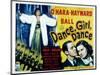 Dance, Girl, Dance, Lucille Ball, Louis Hayward, Maureen O'Hara, 1940-null-Mounted Art Print