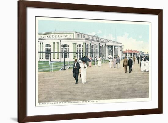 Dance House and Boardwalk, Long Beach, New York-null-Framed Art Print