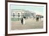 Dance House and Boardwalk, Long Beach, New York-null-Framed Art Print