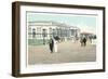 Dance House and Boardwalk, Long Beach, New York-null-Framed Art Print