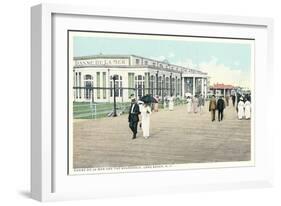 Dance House and Boardwalk, Long Beach, New York-null-Framed Art Print