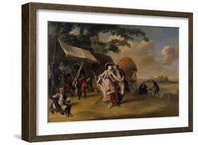 Dance in a Camp, 1765-Jakob Michel-Framed Giclee Print
