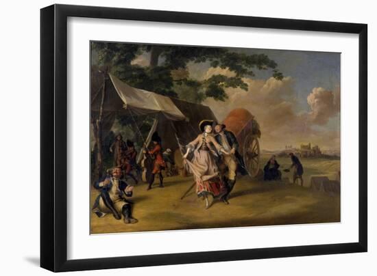 Dance in a Camp, 1765-Jakob Michel-Framed Giclee Print