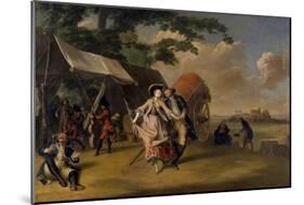 Dance in a Camp, 1765-Jakob Michel-Mounted Giclee Print