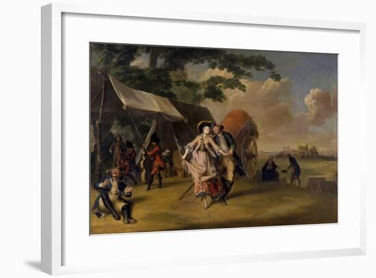 Dance in a Camp, 1765-Jakob Michel-Framed Giclee Print