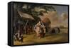 Dance in a Camp, 1765-Jakob Michel-Framed Stretched Canvas