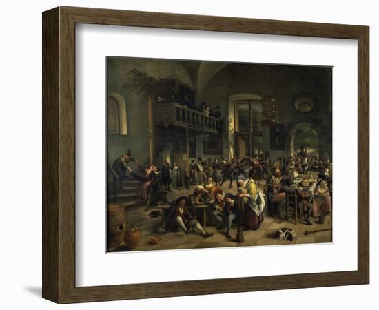 Dance in a Large Tavern, 1676-Jan Steen-Framed Giclee Print