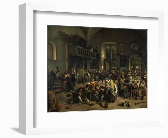 Dance in a Large Tavern, 1676-Jan Steen-Framed Giclee Print