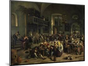 Dance in a Large Tavern, 1676-Jan Steen-Mounted Giclee Print