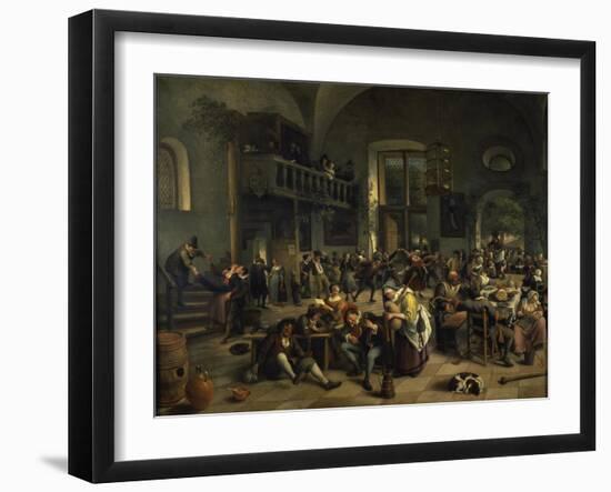 Dance in a Large Tavern, 1676-Jan Steen-Framed Giclee Print