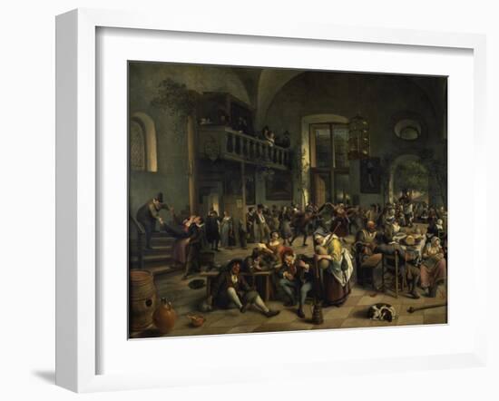 Dance in a Large Tavern, 1676-Jan Steen-Framed Giclee Print