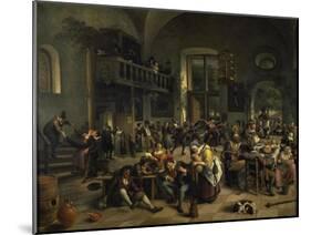 Dance in a Large Tavern, 1676-Jan Steen-Mounted Giclee Print