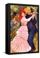 Dance In Bougival (Detail)-Pierre-Auguste Renoir-Framed Stretched Canvas