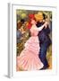 Dance In Bougival (Detail)-Pierre-Auguste Renoir-Framed Art Print