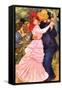 Dance in Bougival (Detail)-Pierre-Auguste Renoir-Framed Stretched Canvas