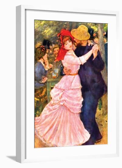 Dance in Bougival (Detail)-Pierre-Auguste Renoir-Framed Art Print