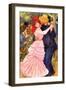 Dance in Bougival (Detail)-Pierre-Auguste Renoir-Framed Art Print